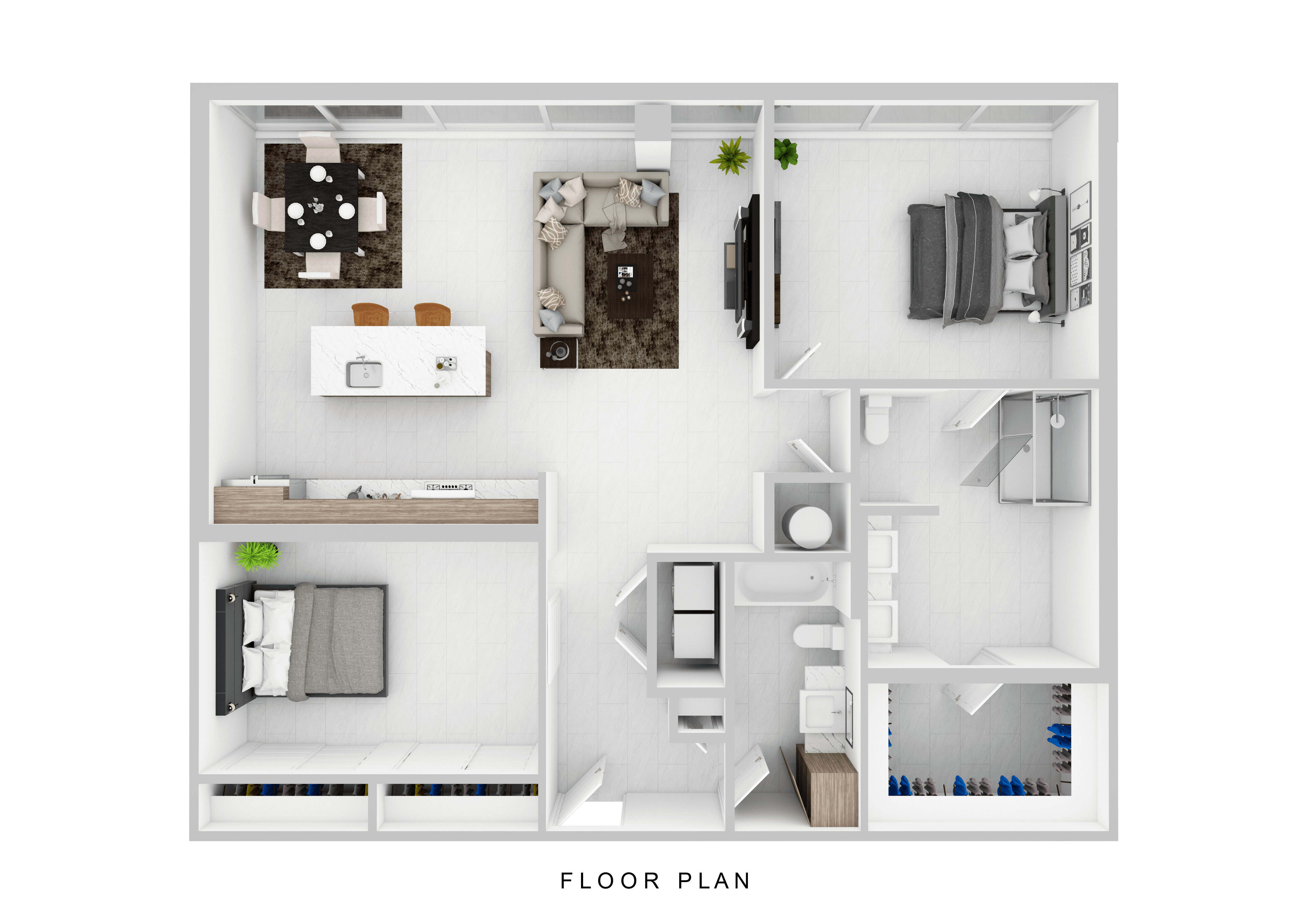 Floor plan layout diagram for D2A